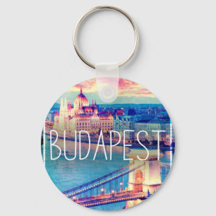 Porte-clés Budapest, poster vintage