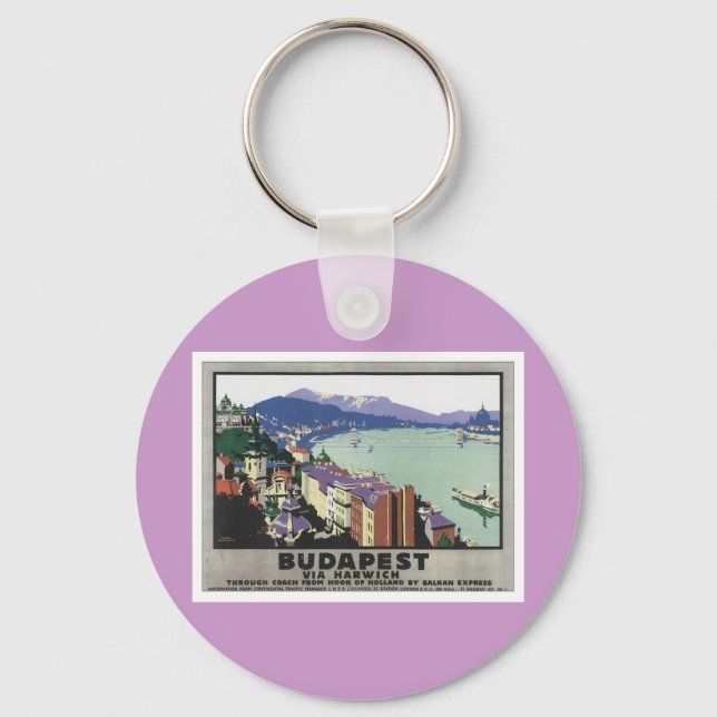 Porte-clés Budapest vintage Hongrie (Recto)