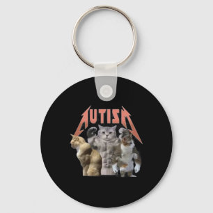 Porte-clés Buff Cats Autism meme