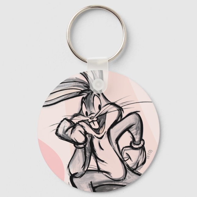 Porte-clés BUGS BUNNY™ Thinker rose pâle (Recto)