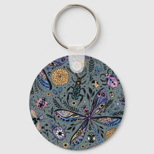 Porte-clés Bugs de Doodle sur le gris de latte