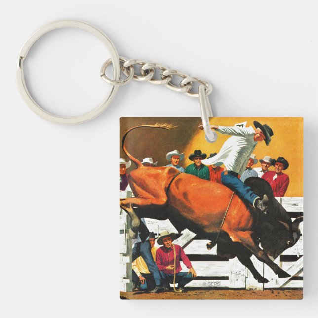 Porte-clés Bull Riding par Fred Ludekens (Devant)