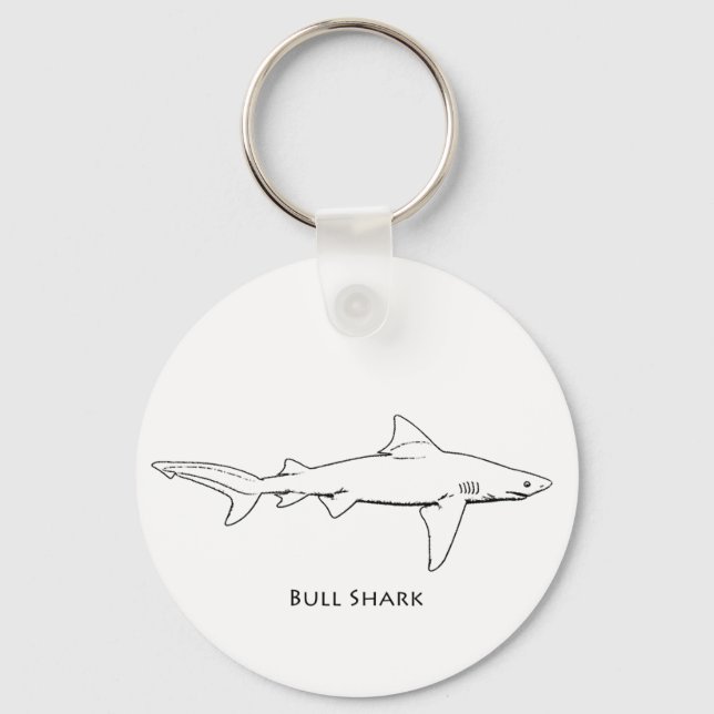 Porte-clés Bull Shark (art en ligne) (Recto)