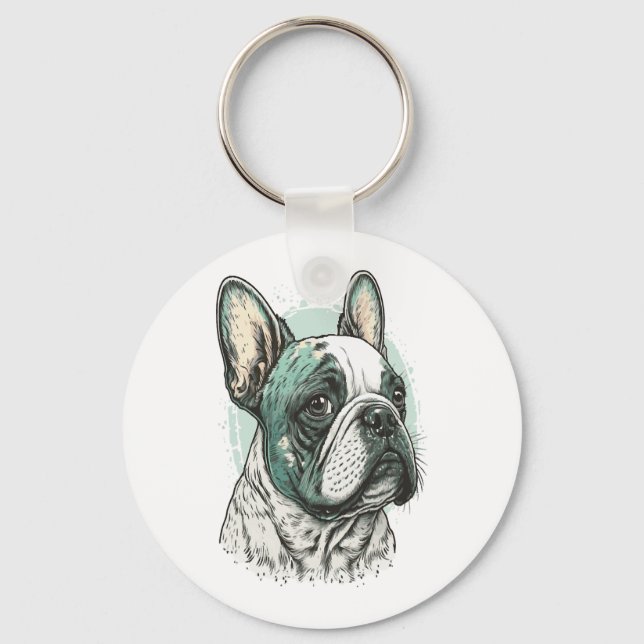 Porte-clés bulldog français (Recto)