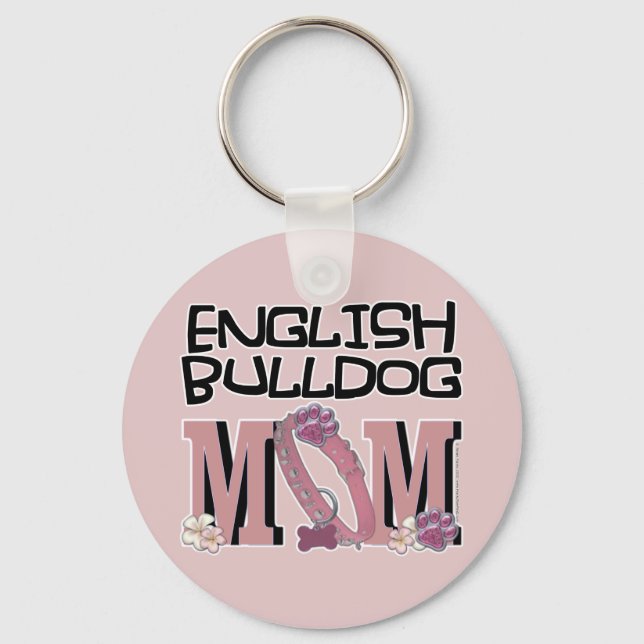 Porte-clés Bulldog MOM anglais (Recto)