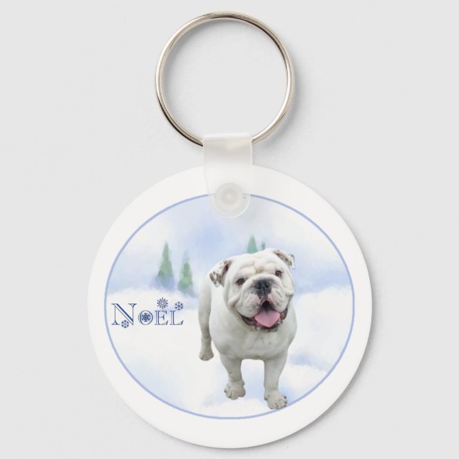 Porte-clés Bulldog Noel Porte - clé (Recto)