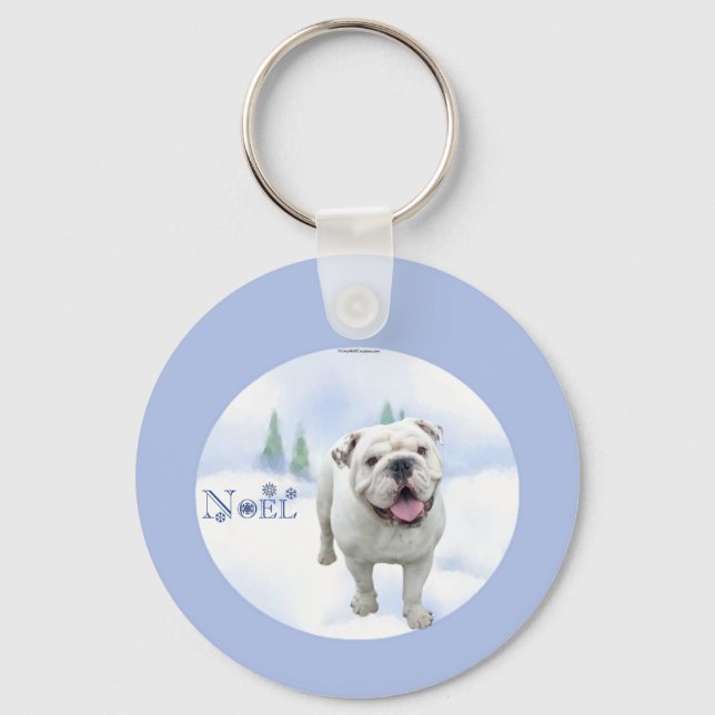 Porte-clés Bulldog Noel Porte - clé (Recto)