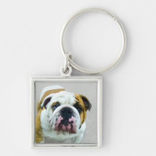 Porte-clés Bulldog Painting - Joli art original chien