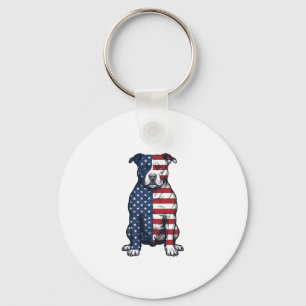 Porte-clés Bulldog Patriotique Gravure Vintage Design Vectori