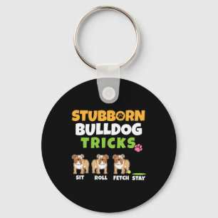 Porte-clés Bulldog Tricks I Amoureux des chiens I Fun English