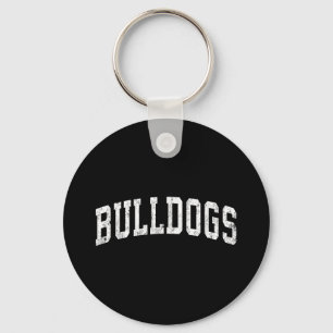 Porte-clés Bulldogs Mascot Sport sportif Vintage Nom Desig