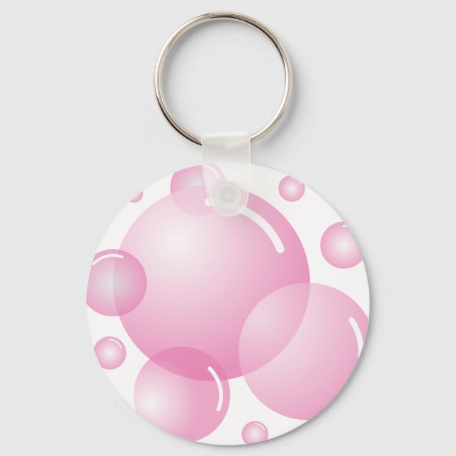 Porte-clés Bulles de savon roses (Recto)