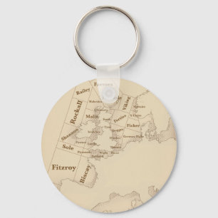 Porte-clés Bulletin de navigation des îles britanniques de st