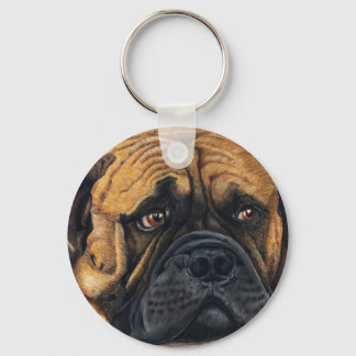Porte-clés Bullmastiff Waiting - Art de race de chien