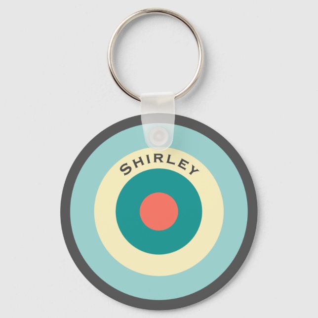 Porte-clés Bullseye combiné gris par Shirley Taylor (Recto)