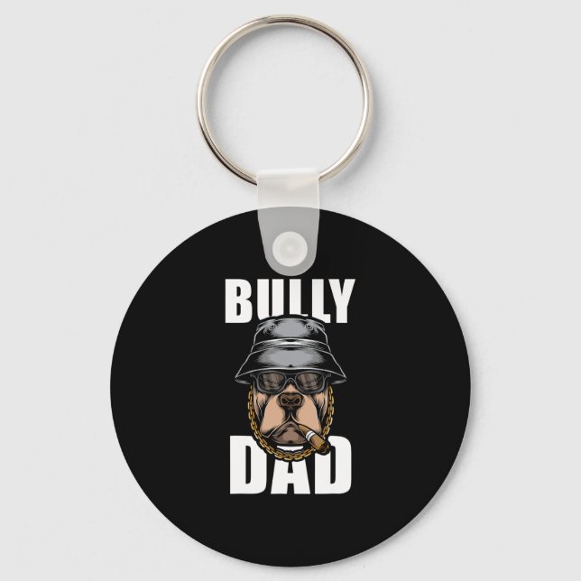 Porte-clés Bully Dad Bulldog Pitbull (Recto)