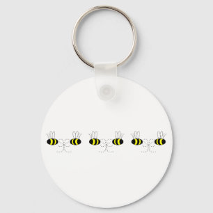 Porte-clés Bumble Bee Bows Dans Un Porte - clé De Ligne