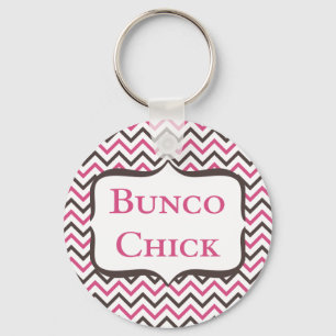 Porte-clés Bunco Chick avec Chevron Design