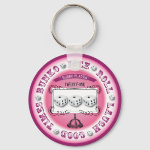 Porte-clés Bunko Vintage Rond Design