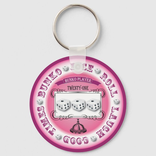 Porte-clés Bunko Vintage Rond Design (Recto)