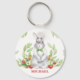 Porte-clés Bunny Boy Monogrammed