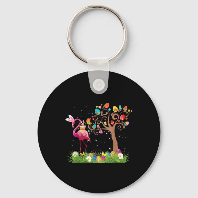 Porte-clés Bunny Flamingo Easter | Cute Flamingo Lovers (Recto)