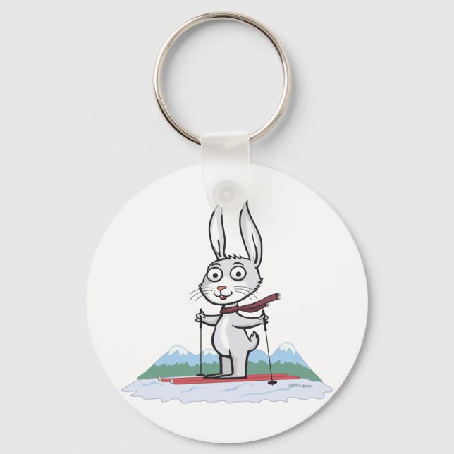 Porte-clés Bunny Skiing (Recto)