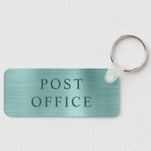 Porte-clés Bureau de poste en feuille de turquoise pâle