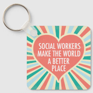 Porte-clés Bureau du travail social inspiré Belle citation
