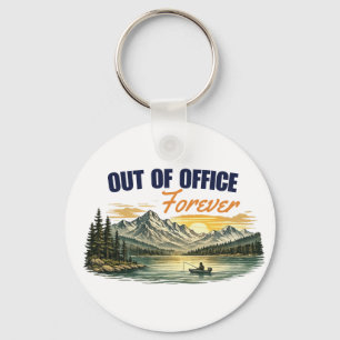Porte-clés Bureau fermé pour toujours Pêche Montagne Design