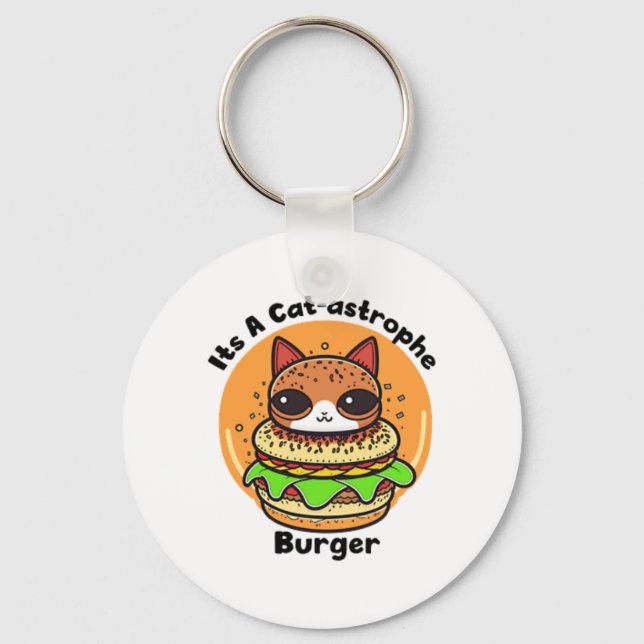 Porte-clés Burger de chat 1 (Recto)