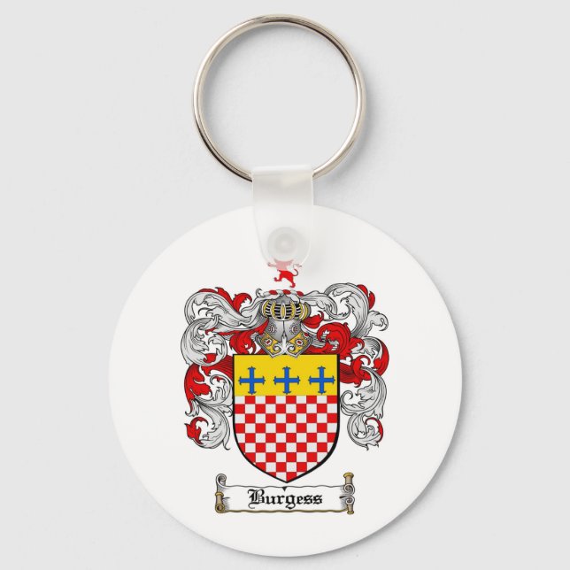 PORTE-CLÉS BURGESS FAMILLE CREST - BURGESS COAT OF ARMS (Recto)