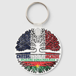 Porte-clés Burkina Faso Burkinabé Français France Arbre Racin