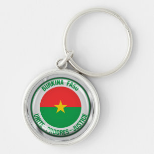Porte-clés Burkina Faso Round Emblem