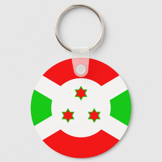 Porte-clés Burundi Drapeau de haute qualité (Recto)