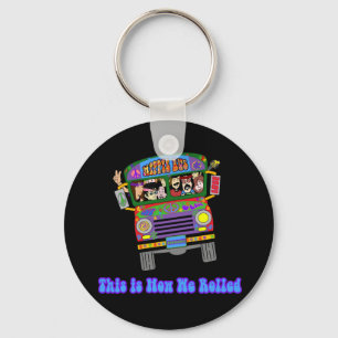 Porte-clés Bus scolaire Hippie