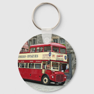 Porte-clés Bus vintage d'Édimbourg, Écosse, Royaume-Uni