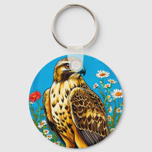 Porte-clés Buse pattue oiseau