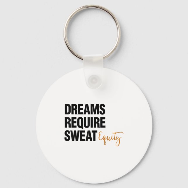 Porte-clés Business Quote Sweat Equity Entrepreneur  (Recto)