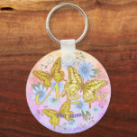 Porte-clés Butterfly Mom custom name<br><div class="desc">Butterfly Mom custom name keychain by ArtMuvz Illustration. matching mom apparel, Mom t-shirts, mothers day gifts for Mother, Grandma. Mom T-shirts, birthday gifts and apparel. To personalize click on "personalize this template" then edit the fields provided for your custom gift. You can add your name or add text instead. Customize...</div>