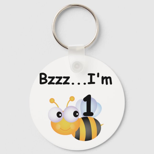 Porte-clés Buzz Bumblebee 1er Anniversaire T-shirts et cadeau (Recto)