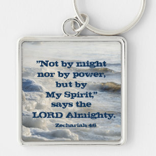 Porte-clés By My Spirit, Scripture Ocean Waves Keychain
