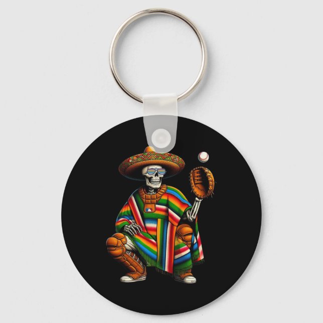 Porte-clés Bysebyll Skeleton Mexicain Sombrero Cinco De Mayo  (Recto)