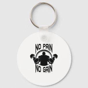 Porte-clés C386 Pas de douleur, pas de gain Motivation Fitnes