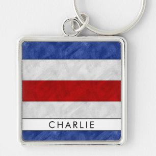 Porte-clés C Charlie Signal Nautique Drapeau + Votre Nom