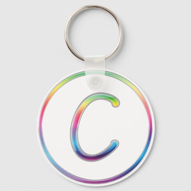 Porte-clés C Monogramme Porte - clé arc-en-ciel (Recto)