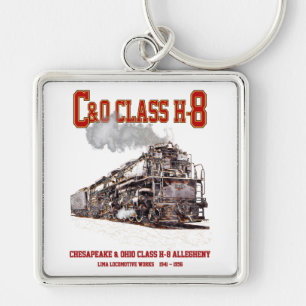 Porte-clés C&O Classe H-8 2-6-6-6 Locomotive à vapeur Alleghe