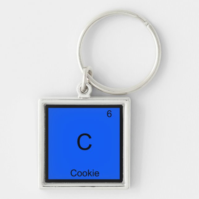 Porte-clés C - Symbole d'élément de chimie de cookie drôle (Devant)