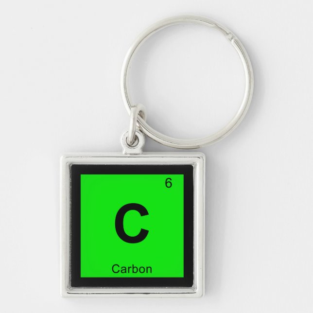 Porte-clés C - Symbole périodique de la table de chimie du ca (Devant)