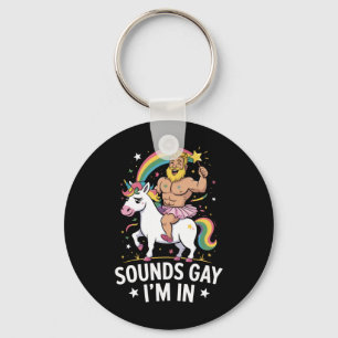 Porte-clés Ça a l'air gay, j'entre